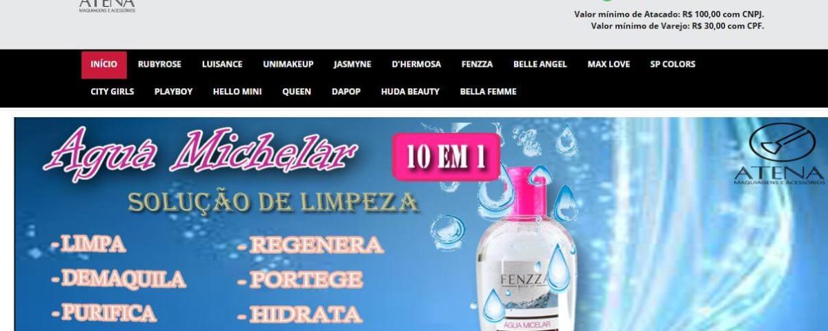 Site de cosméticos no atacado