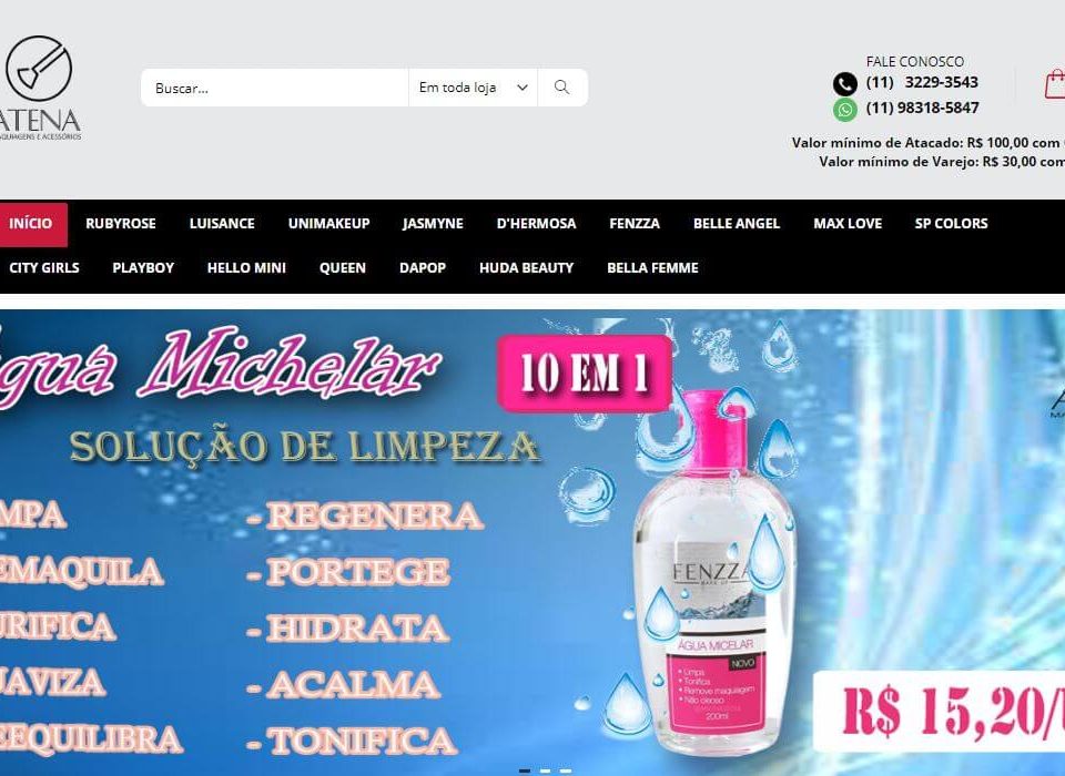 Site de cosméticos no atacado