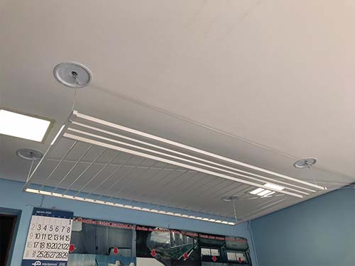 Varal de teto em forro de gesso