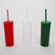 Copo long drink com tampa e canudo