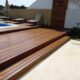 deck de madeira piscina