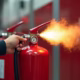 Vistoria do corpo de bombeiros na zona norte
